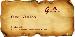 Gubi Vivien névjegykártya